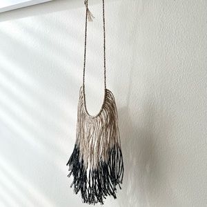 ❌SOLD❌ Fringe (maybe hemp?) Dip-Dyed Necklace Artist Collab w/ Urban Outfitters